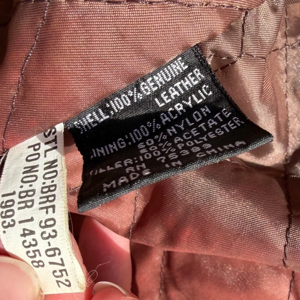 Vintage Midwest Clothing Company Mens Brown Leather Field Jacket Plaid‎ Lined L
